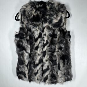 Rachel Zoe Faux Fur Vest Size XXS Luxe Mob Wife Glam Hollywood